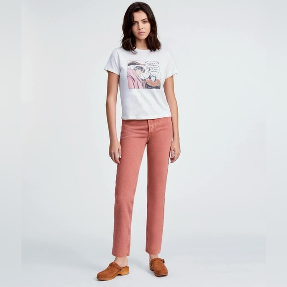 Re/Done 70S Stovepipe Jeans in Washed Clay - Picture 1 of 11
